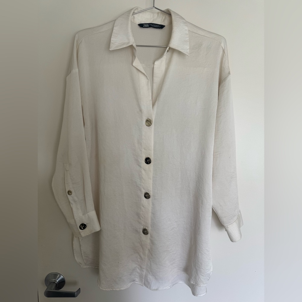 Cream Button-Up Shirt